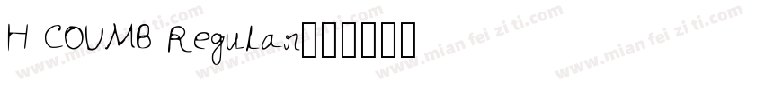 H COUMB Regular字体转换